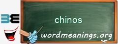 WordMeaning blackboard for chinos